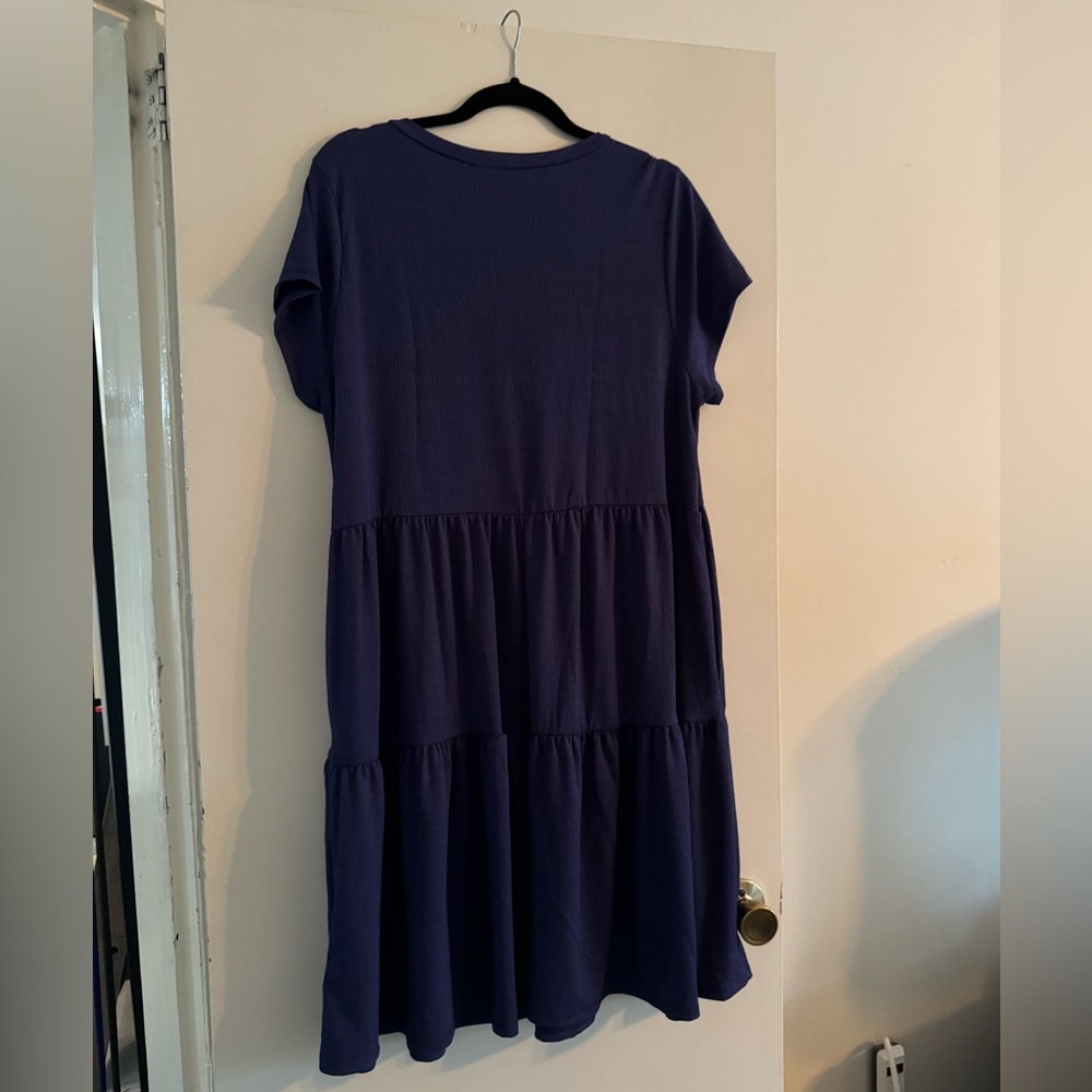 Lularoe Ariel NWT M Bluish-Purple Tiered Dress